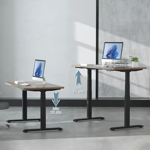Dual Motor Electric Standing Desk Frame 3 Tier Legs Height Adjustable Handset with USB A+C Ports — Standing Desk, Fromann