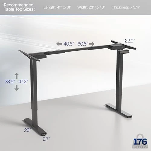 Electric Dual Motor Standing Desk Frame — Standing Desk, VIVO