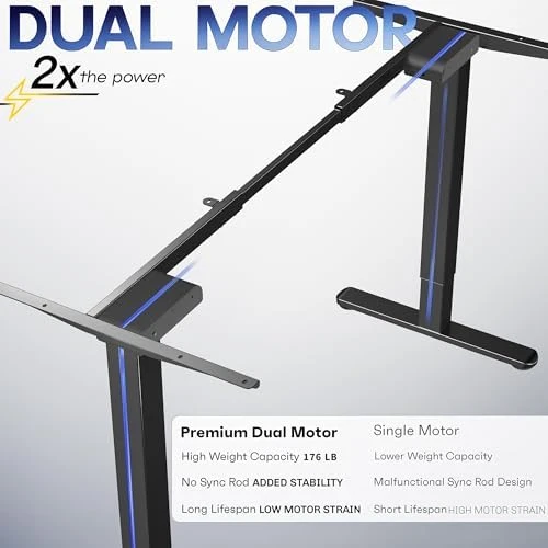 Electric Dual Motor Standing Desk Frame — Standing Desk, VIVO