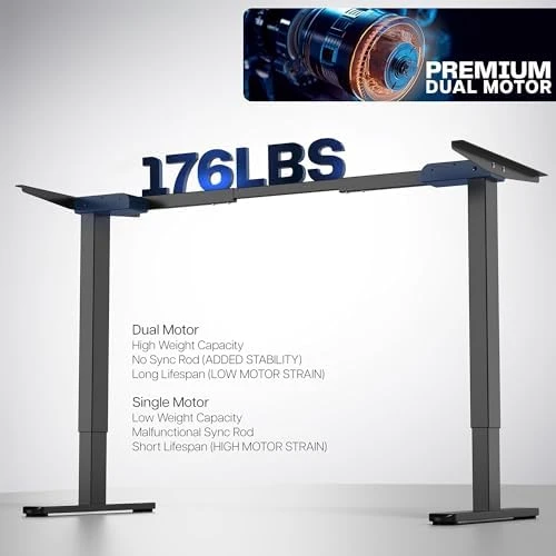 Electric Dual Motor Standing Desk Frame — Standing Desk, VIVO