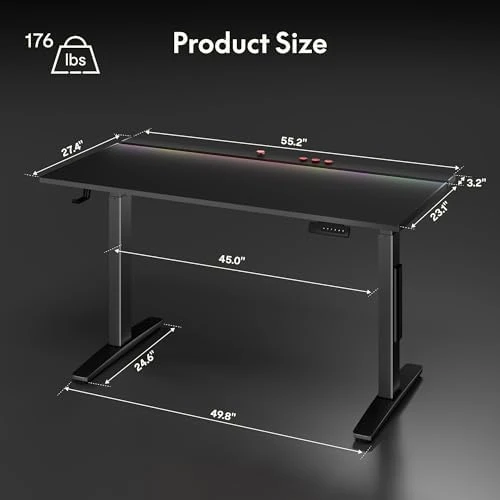 Electric RGB Gaming Standing Desk — Standing Desk, FLEXISPOT