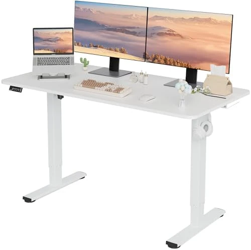 Electric Standing Desk Adjustable Height, 40x24 Inches Sit Stand up Desktop — Standing Desk, LongKe