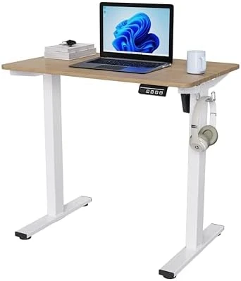 Electric Standing Desk Adjustable Height, 40x24 Inches Sit Stand up Desktop — Standing Desk, LongKe