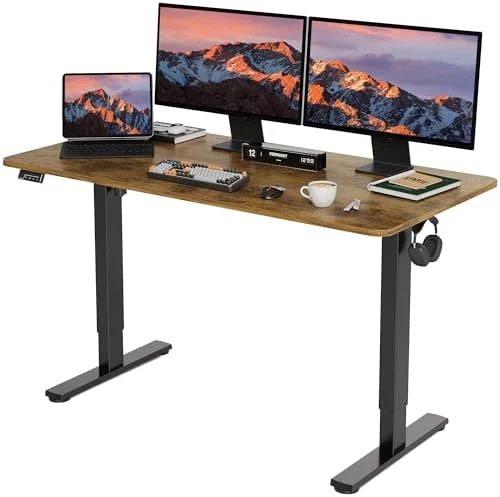 Electric Standing Desk Adjustable Height, 40x24 Inches Sit Stand up Desktop — Standing Desk, LongKe