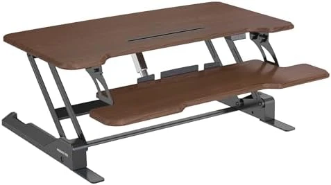 Electric Standing Desk Converter with 38" Tabletop — Standing Desk, Mount-It!