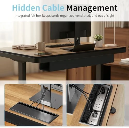 Electric Standing Desk with Drawer and Wireless Charging — Standing Desk, ERGO COLLECT