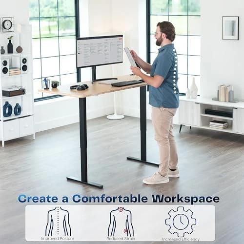Heavy Duty Dual Motor Electric Sit Stand Desk Frame — Standing Desk, VIVO