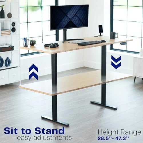 Heavy Duty Dual Motor Electric Sit Stand Desk Frame — Standing Desk, VIVO