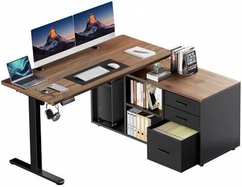 L Shaped Standing Desk — Standing Desk, HUANUO
