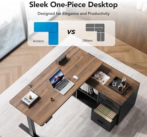 L Shaped Standing Desk — Standing Desk, HUANUO