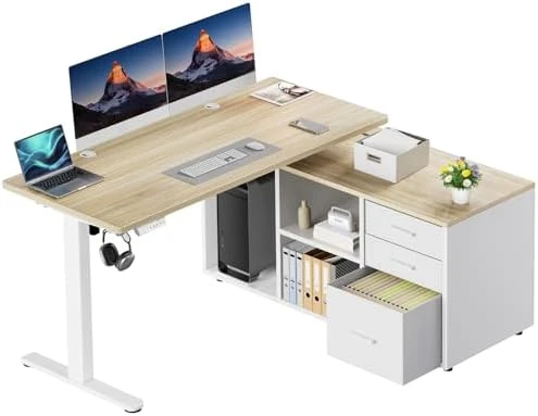 L Shaped Standing Desk — Standing Desk, HUANUO