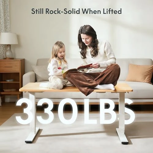 Solid Wood Dual Motor Standing Desk — Standing Desk, FLEXISPOT