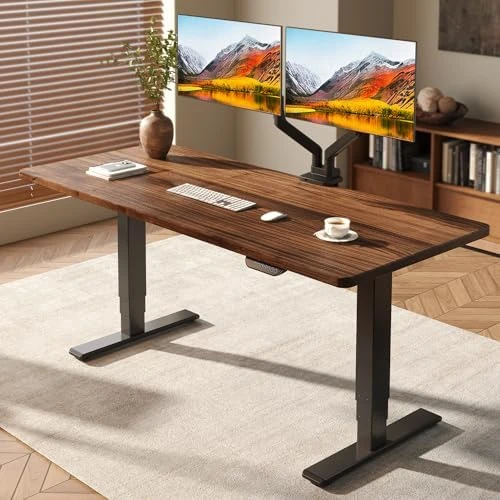 Solid Wood Dual Motor Standing Desk — Standing Desk, FLEXISPOT