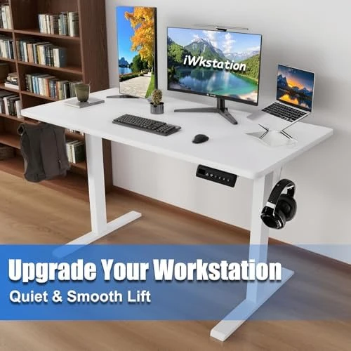 Whole Piece Standing Desk with Wheels Adjustable Height — Standing Desk, iWkstation