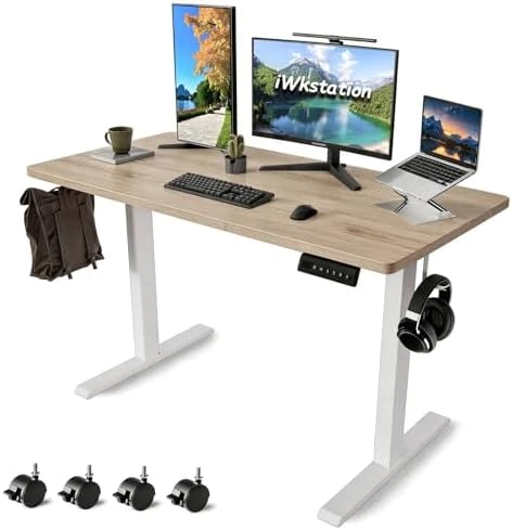 Whole Piece Standing Desk with Wheels Adjustable Height — Standing Desk, iWkstation
