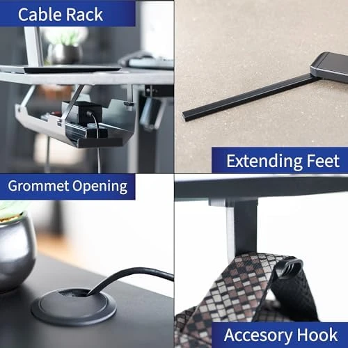 Electric Corner L-Shaped Standing Desk — Standing Desk, VIVO