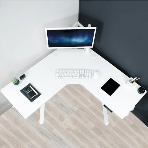 Electric Corner L-Shaped Standing Desk — Standing Desk, VIVO