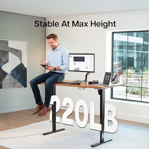Electric Stand Up Desk Frame with Memory Touch Pad — Standing Desk, VIVO