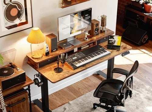 Electric Standing Desk with Dual Drawers — Standing Desk, BANTI