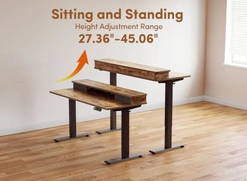 Electric Standing Desk with Dual Drawers — Standing Desk, BANTI
