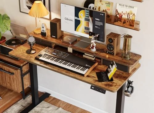 Electric Standing Desk with Dual Drawers — Standing Desk, BANTI