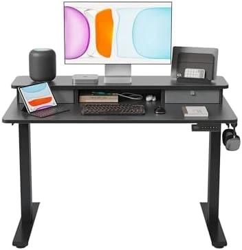 Electric Standing Desk with Dual Drawers — Standing Desk, BANTI