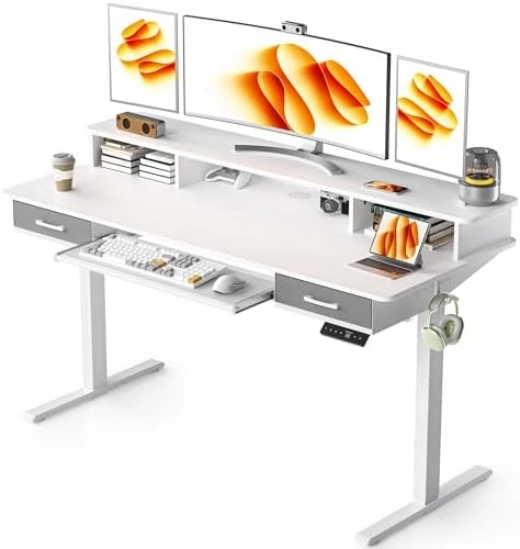 Electric Standing Desk with Keyboard Tray — Standing Desk, WALKINGDESK