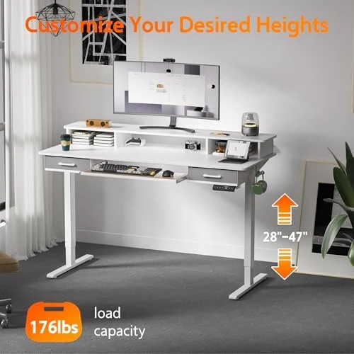 Electric Standing Desk with Keyboard Tray — Standing Desk, WALKINGDESK