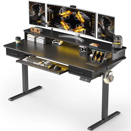 Electric Standing Desk with Keyboard Tray — Standing Desk, WALKINGDESK