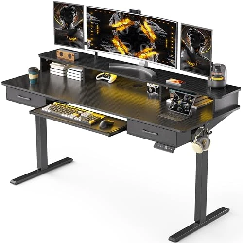 Electric Standing Desk with Keyboard Tray — Standing Desk, WALKINGDESK