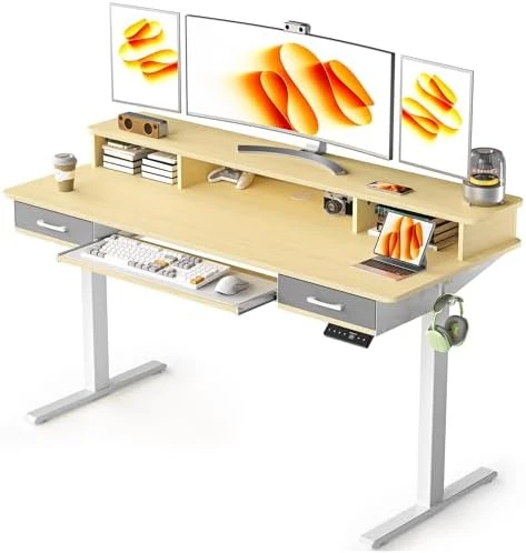 Electric Standing Desk with Keyboard Tray — Standing Desk, WALKINGDESK