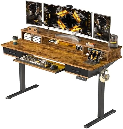 Electric Standing Desk with Keyboard Tray — Standing Desk, WALKINGDESK