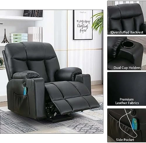 Extra Wide Lift Chair with Heat and Massage — Massage Chairs, Bonzy Home