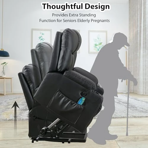 Extra Wide Lift Chair with Heat and Massage — Massage Chairs, Bonzy Home