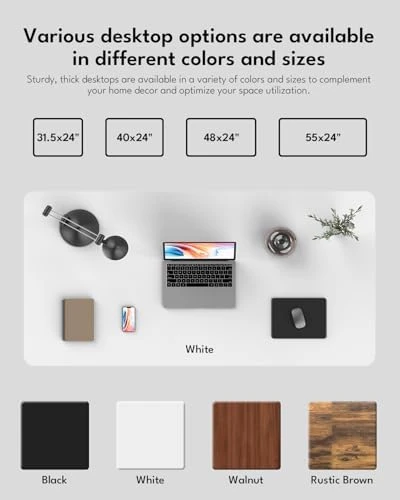 Height Adjustable Electric Stand up Desk with Splice Board — Standing Desk, Zontera