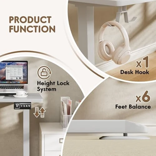 L Shaped Standing Desk with 2 Preset Heights — Standing Desk, Furmax