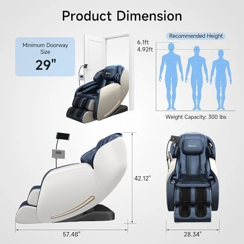 Massage Chair Full Body with Phone Controller and Zero Gravity — Massage Chairs, Real Relax