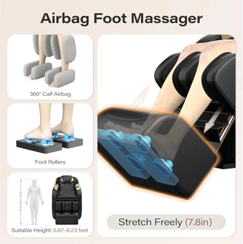 Massage Chair Full Body, Zero Gravity Recliner with Body Scan, SL-Track Shiatsu Massage Chair — Massage Chairs, TLIFE