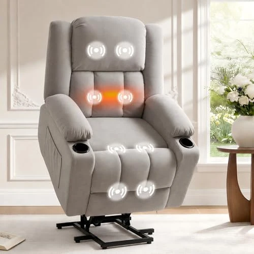 Power Lift Recliner Chair with Massage & Heat — Massage Chairs, FLEXISPOT