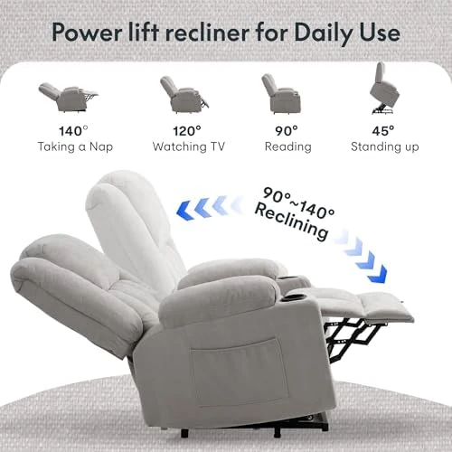 Power Lift Recliner Chair with Massage & Heat — Massage Chairs, FLEXISPOT
