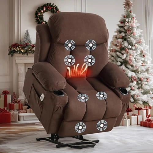 Power Lift Recliner Chair with Massage and Heat — Massage Chairs, BOSMILLER