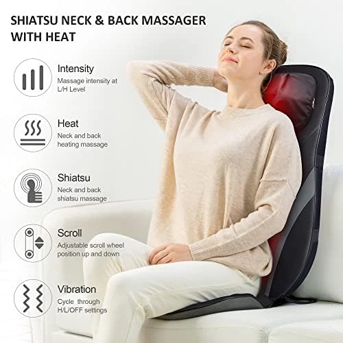 Shiatsu Back Massager with Heat — Massage Chairs, Snailax