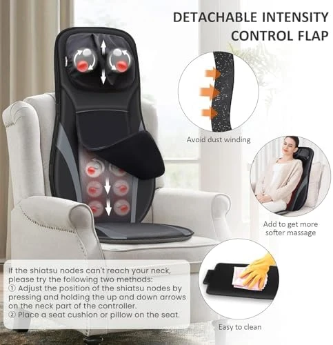 Shiatsu Back Massager with Heat — Massage Chairs, Snailax