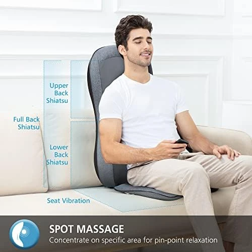 Shiatsu Full Back Massager with Heat — Massage Chairs, COMFIER