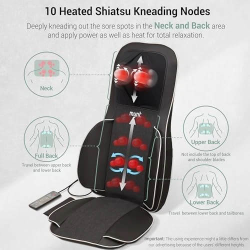 Shiatsu Neck and Back Massager with Heat — Massage Chairs, Mynt