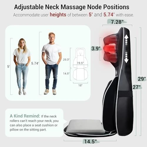 Shiatsu Neck and Back Massager with Heat — Massage Chairs, Mynt