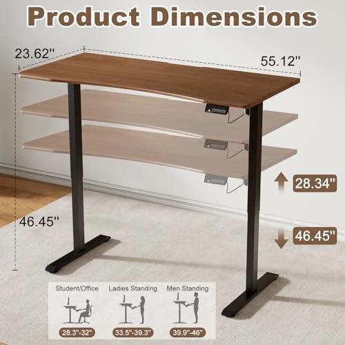 Solid Wood Electric Standing Desk — Standing Desk, YAZIFIRSTLY