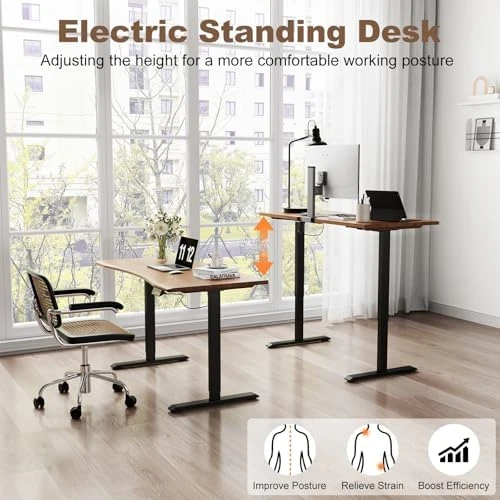 Solid Wood Electric Standing Desk — Standing Desk, YAZIFIRSTLY