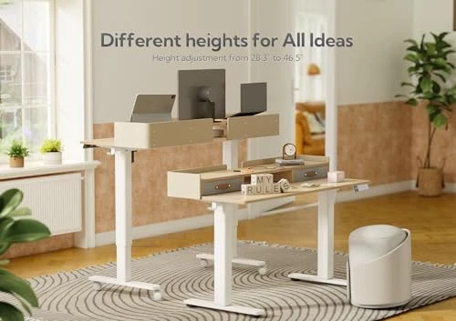 Standing Desk with Drawers, Storage Shelf and Splice Board — Standing Desk, Claiks