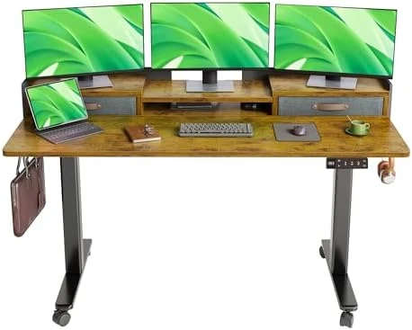 Standing Desk with Drawers, Storage Shelf and Splice Board — Standing Desk, Claiks